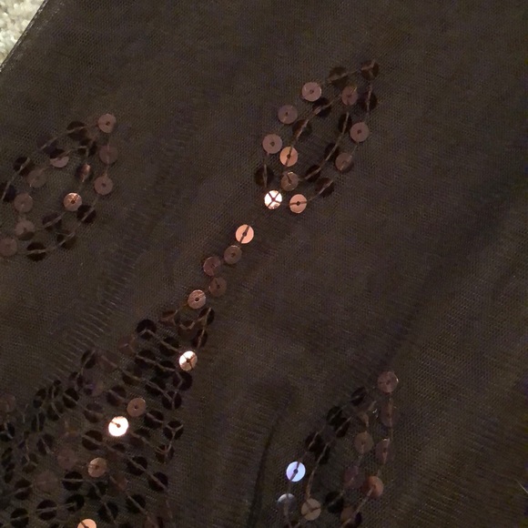 Brown skirt with sequin design on bottom - Picture 5 of 5